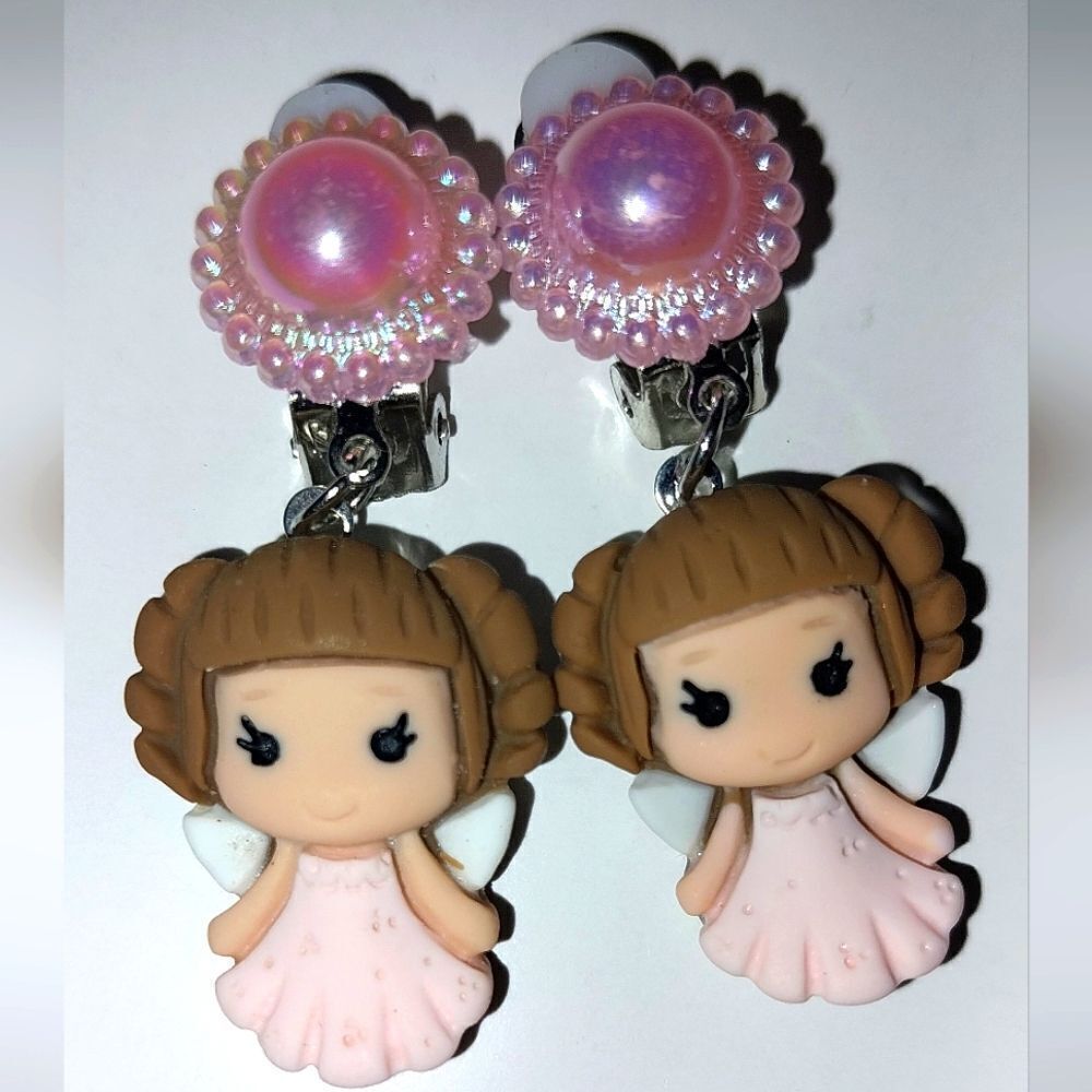 Beautiful fashion clip-on kids earrings